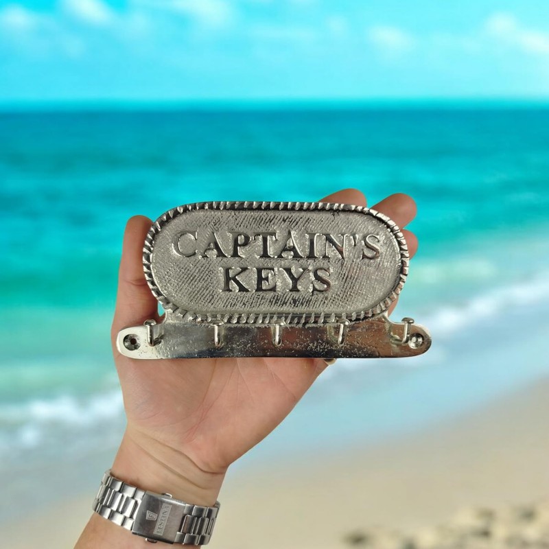 FTWDesign Captains Keys Key Holder with 5 Hooks - Maritime