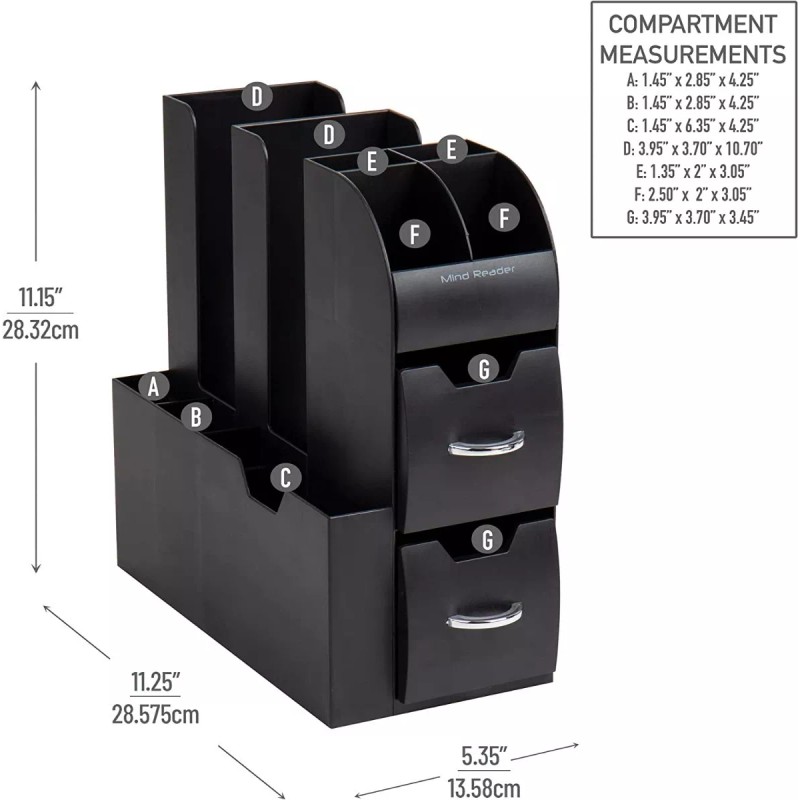 Mindreader Organizador Para Cafetería Vasos Cápsulas, Azúcar Utensilios