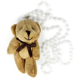 Stuffed Teddy Bear Mardi Gras Bead Necklace New Orleans