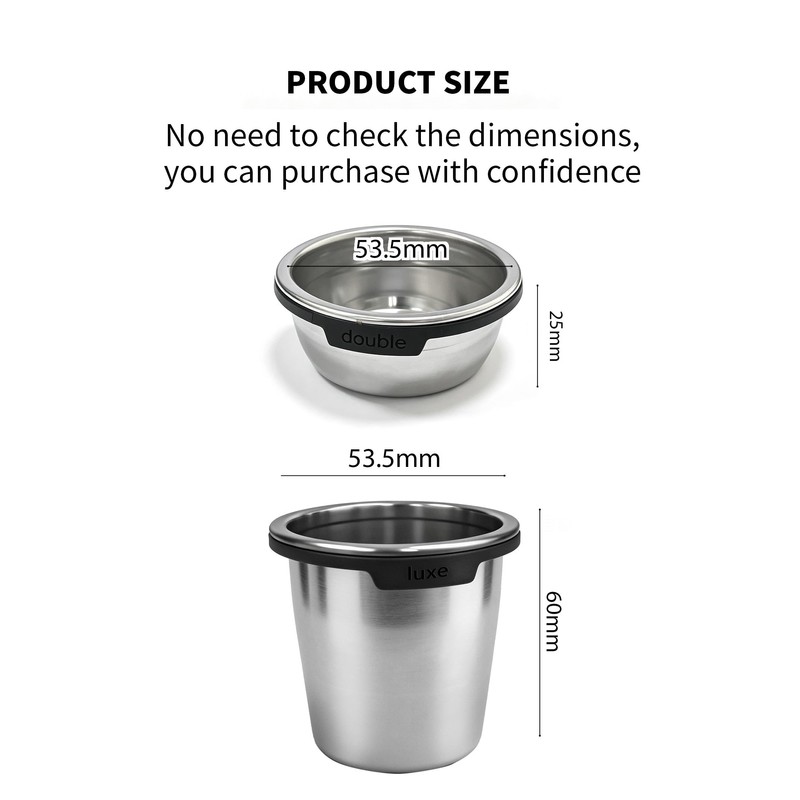 Portafilter Double and Luxe Basket compatible with Ninja Luxe Cafe