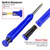 Hiboom 2 Pack Solid Carpenter Pencil with 14 Refill, Long