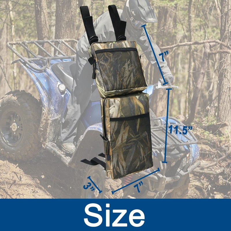 FCOUIID ATV Fender Bags - Motorcycle Rear Tank Saddle Cargo