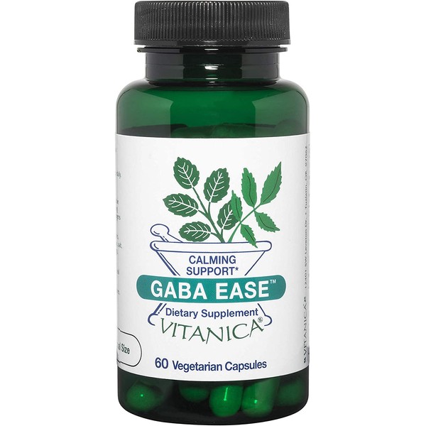 Vitanica, Gaba Ease, Calming Support, Vegan, 60 Capsules