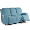 TAOCOCO Recliner Sofa Slipcover, 3 Pieces Polyester Fabric Stretch Sofa