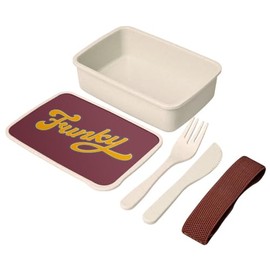 Fabulous Lunch Box Lunchbox mit Besteck, Rot – Funky 70 's Vintage Retro Stil Musik Funk – 700 ml