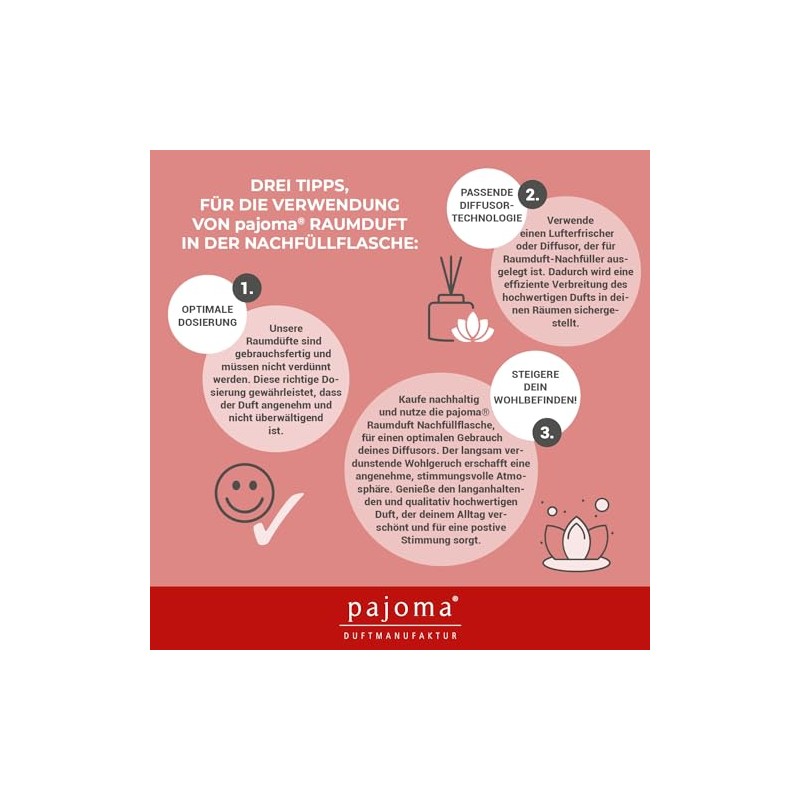 pajoma pajoma? Raumduft Nachfllflasche 100 ml, Rose | Nachfller fr