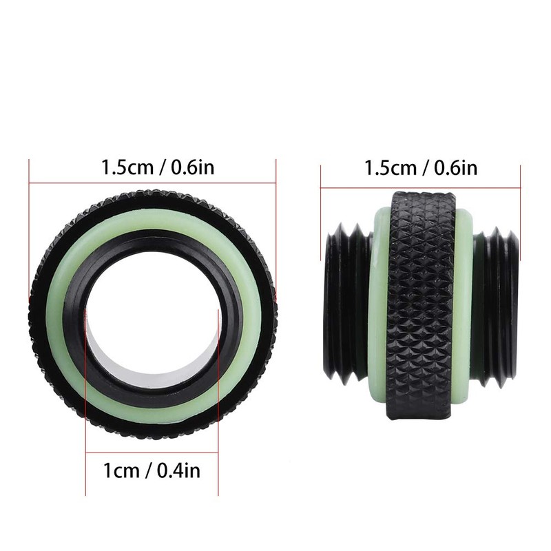 Richer-R 2pcs Water Cooling Fittings Water Cooling Fittings Compression Fittings