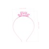 Outanaya 2Pcs Metallic Bride Hairband Pink Bridal Headdress Wedding Party