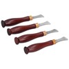 4pcs Leather Edgers Sharp Professional Trimming Working Kit with Wooden