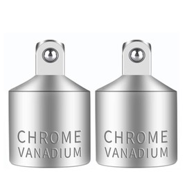 Juttzzei 2PC Socket Adapter and Reducer 1/2 -Inch to 3/8-Inch Female to Male, Premium Chrome Vanadium Alloy Steel Drive Socket for Driver/Ratchet/Socket Set Extension