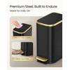 Cesun Small Bathroom Trash Can with Lid Soft Close, 5