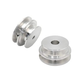 Aluminum Alloy Pulley Double Groove 50/60mm 8-20mm Fixed Bore Pulley for Motor Shaft (14mm)