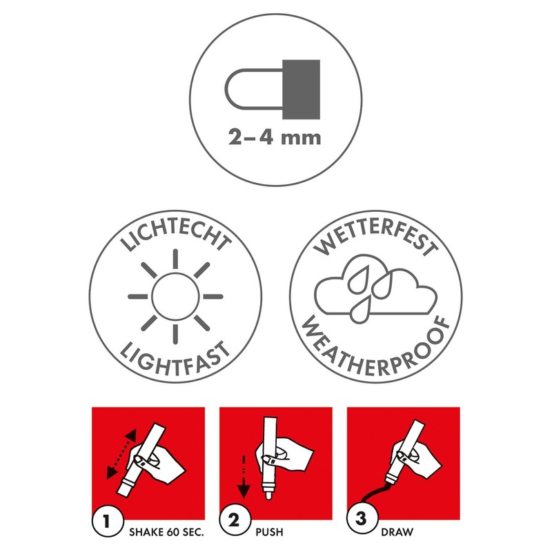 Marabu 01210032084 Brilliant Painter, Gold 084, Line Width Approx. 2