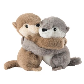 Warmies Cuddly Toy "Otter" Set of 2 Beige Brown