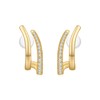 MINDDHA 14K Gold Plated Double Hoop Earrings for Women -