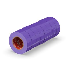 ERKO Isolierband Violett 8er Pack 19mm x 20m PVC, Elektrische Leitungen Reparatur, Hochflexibel mit starker Klebekraft, Chemiebeständig, Wasserfest