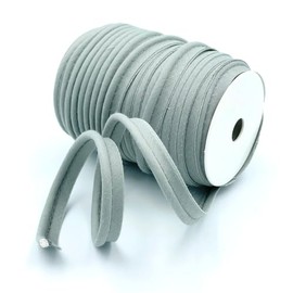 Craft Cult Medium 14mm Wide Plain Piping Bias Binding Piped Trim - 25 Metre Roll (4 - Grey)