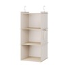 YOUDENOVA Hanging Storage 3 Shelves Closet Organizers and Storage Foldable