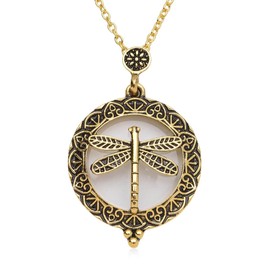 Shop LC Dragonfly Magnifier Magnifying Glass Pendant Necklace for Women Sling Top Jewelry Size 28-30" Birthday Gifts for Women