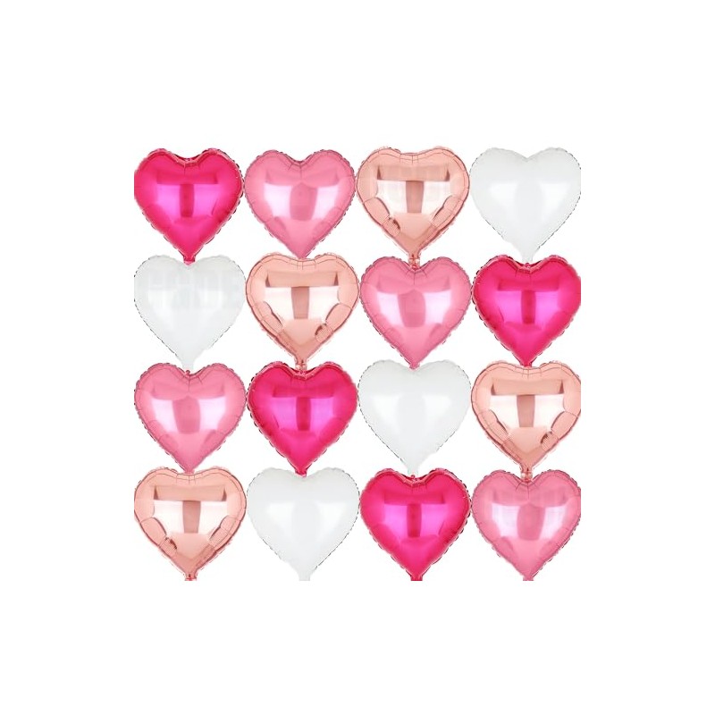 Valentines Day Heart Shaped Balloons 18 Inch 16 Pcs Heart