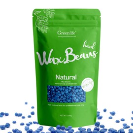 GreenLife® 17.6oz/1.10lb/500g Hard Wax Beads, Hard Wax Beans Hair Removal, Painless Waxing Bean Home wax Kit for Facial, Legs, Arms, Body, Bikini, Brazilian Pearl Depilatory, Hot Waxs for Women and Men (Chamomile)