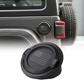 Cubierta para depósito de gas JeCar de aleación de aluminio para puerta de llenado de combustible para Jeep Wrangler 2018-2020 JL & Unlimited
