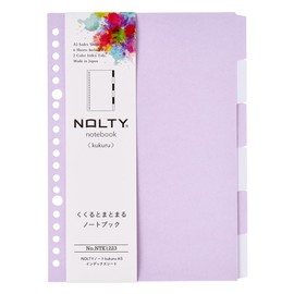 Noritsu NTK1223 NOLTY Notebook, Kukuru A5 Index Sheet, Lavender