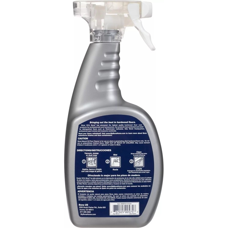 Bona Professional Series Natural Oil Hardwood Floor Cleaner Spray, 32