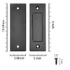 Eco-Fused 2 x Finger Pull Handle for Sliding Doors (Black)