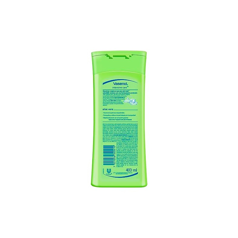 VASENOL Crema Corporal cuidado intensivo Aloe Fresh 400 ml