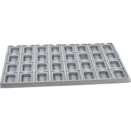 FindingKing 3 Gray 32 Slot Puff Earring Cards Showcase Display Tray Inserts