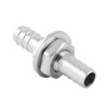 Metaland Stainless Steel 3/8" Hose Barb Bulkhead Fitting Thru-Bulk Straight
