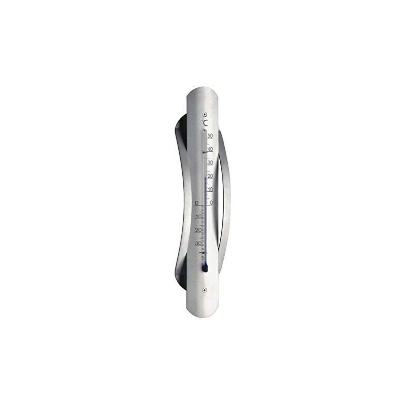 TFA Dostmann Analoges Innen-Außen-Thermometer, wetterfest, aus Aluminium, L 67 x