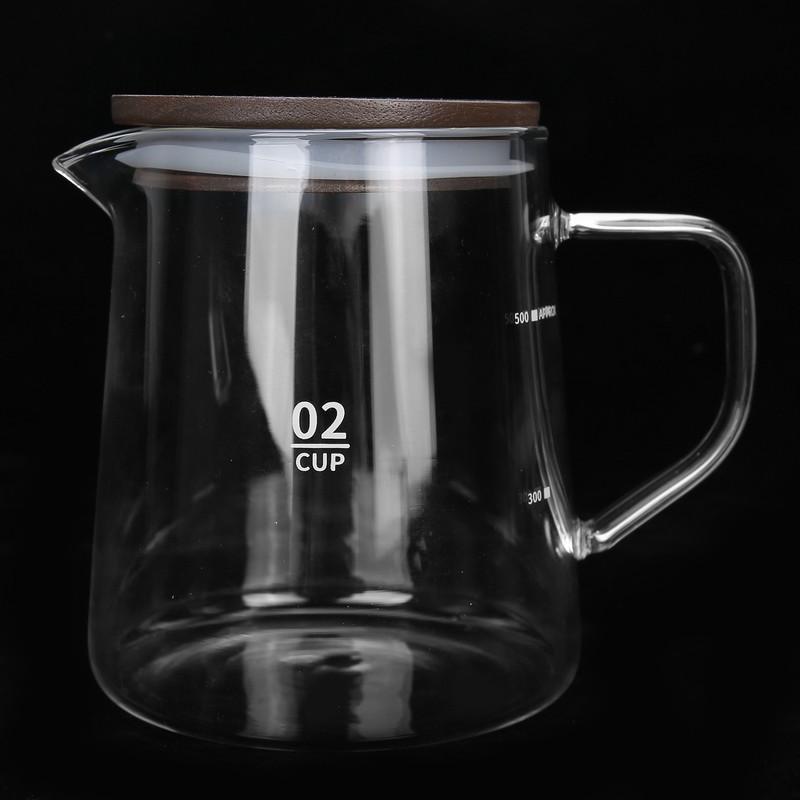 Coffee Pot with Lid HeatResistant Glass Heat Insulation Handle Kettle