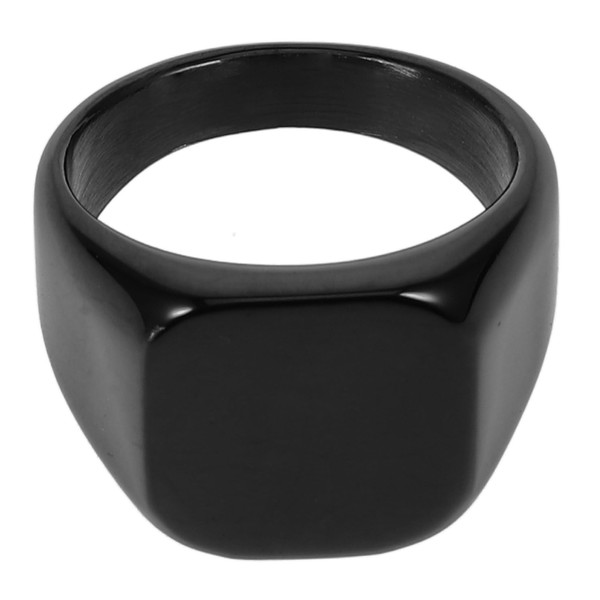NOLITOY Fashionable Square Titanium Steel Ring for Men Lightweight Comfortable
