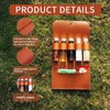 BY-J Camping Spice Kit with 5 Jars, Foldable Leather Spice