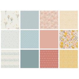 Kitchen Table Curated Bundle | Blue Peach Yellow Floral Fabric | Shine On Sharon Holland | Various Art Gallery Collections and Designers (Yards)