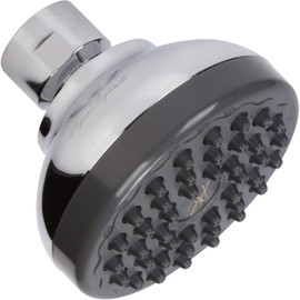 Aqua Elegante Pressure Boosting Shower Head - 3 Inch Wall Mount Water Saving Showerhead Best For Low Flow Showers With Anti-Clog Nozzles & Adjustable Brass Fitting - 2.5 GPM - Polished Chrome