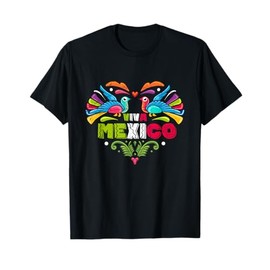 Proud Mexican Flag Peacock Animal Gift Viva Mexico T-Shirt
