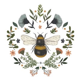 Set of 20 Individual Decoupage Paper Party Napkins Secret Bee Beverage Watercolor Decor Luncheon Beverage Christmas Series Napkin for a Birthday, Holiday, Wedding, Cocktail Party