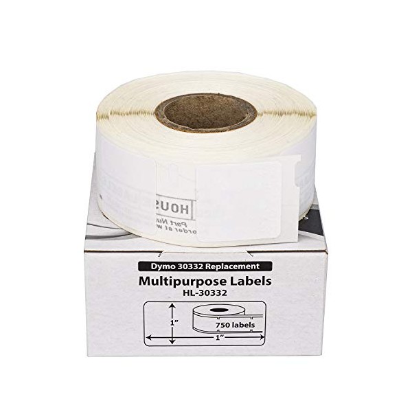 HOUSELABELS Compatible DYMO 30332 Multipurpose Labels (1" x 1") Compatible