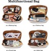 Large Capacity Makeup Bag, Leather Cosmetic Bag for Travel, Multifunctional