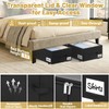 Under Bed Storage with Wheels, 2 Pack Underbed Storage Containers