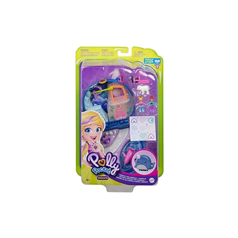 Polly Pocket Estuche Ballena Freezin Fun Narwhall
