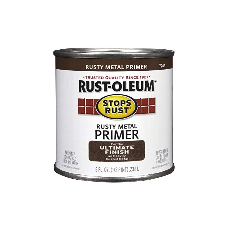 Rust-Oleum 7769730 Stops Rust Rusty Metal Brush On Primer, Half