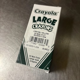 Crayola Crayon Bulk Box 12 Ct Large Crayons Yellow Brand New