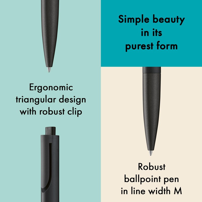 LAMY noto All Black Ballpoint Pen - Purist Ballpoint Pen