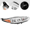 Chrome Housing Amber Headlights Assembly compatible with 2014 2015 2016