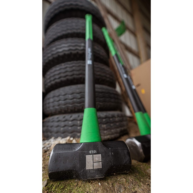 Hooyman 10lb Sledge Hammer with Heavy Duty Construction, Ergonomic No-Slip