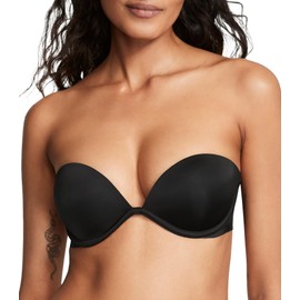 Victoria's Secret Every Way Strapless Bra, Strapless Shapewear, Everyday Bras, T Shirt Bra, Underwire Bra, Plunge Bra, Convertible Bra, Low Back Bra, Clear Bra Straps, Black (36DDD)